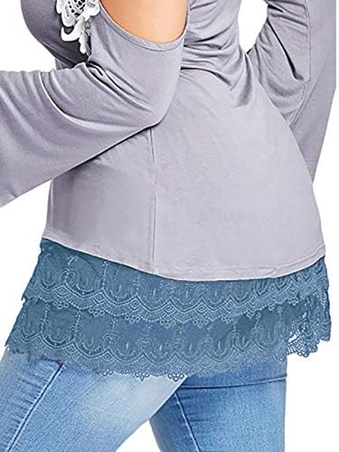 חולצות טשירטים IIUS מאריכות נשים מזויפות מטופחות תחתונות תחתון תחתון חצי חצי אורך מיני מרחיבות חולצה לחותלות
