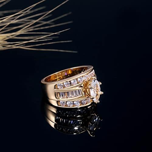 אירוסין טבעת משובץ אופנה פופולרי גבירותיי זירקון תכשיטי נחושת מתנת טבעות התאמת טבעות לזוגות