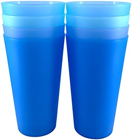 Wexinhao 32 אונקיות סט מגבלי פלסטיק, כוסות שתייה גדולות לשימוש חוזר של BPA, מדיח כלים בטוח 4 צבעי חוף ילדים כוס