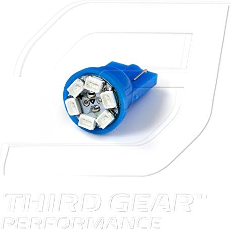 TGP T10 כחול 6 LED SMD לוחית רישוי נורות נורות נורות 1997-2004 תואם לצללית אולדסמוביל