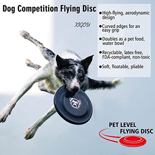 דיסק מעופף של שיגו כלב, 3 יח 'תחרות צעצוע של כלב כלבים, כלב רך דיסק מעופף דיסק בלתי ניתן להריסה גומי קל משקל