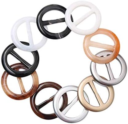קטעי טבעת מטבעת של Sewacc קטעי טבעת טבעת חולצה קטעי צעיפים אבזם מעגל עגול טבעת קליפ אבזן שרף DIY שקופית מתכווננת