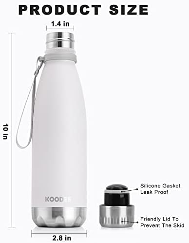 בקבוק מים של Koodee -7 עוז נירוסטה נירוסטה קיר כפול ואקום בקבוק מים מבודד לילדים בחזרה לבית הספר,