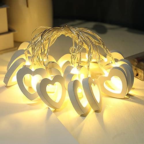 מנורת תליון מעץ חוט אהבה אור לבן אור לבן LED אהבה אורות חג סדרת אורות מיתר מקורה מצחיקים דקורטיביים