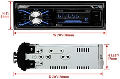 מערכות אודיו בוס 508UAB מערכת סטריאו לרכב-DIN יחיד, AUDIO Bluetooth ויחידת ראש מתקשר, AUX-In, USB, מיקרופון