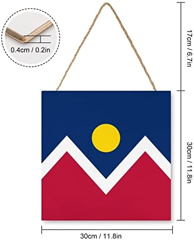 דגל שלט עץ מצחיק של דנבר עם דלת חוט דלת קיר קיר תלוי קישוטים