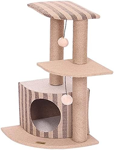 חתול עץ גרוד חתול מגדל חתול טיפוס מגדל צעצועי עם חתול בית עבור מקורה / חיצוני חתולי פעילות חתול עץ יציב