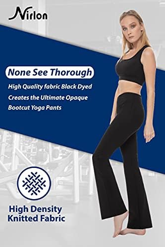 מכנסי יוגה של Bootcut של Nirlon נשים - מכנסי רגליים רחבות לנשים מכנסי יוגה רכים ונושמים מכנסי יוגה ליוגה רגילה