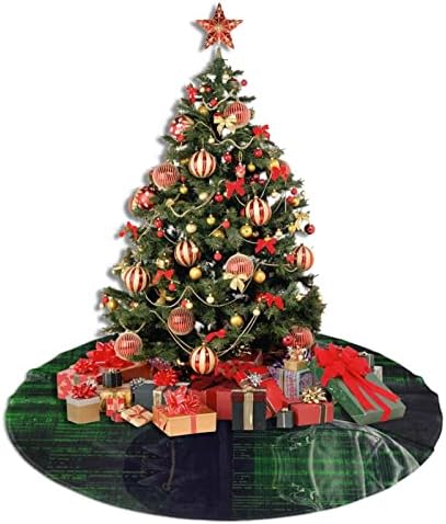 חצאית עץ חג המולד האקר חצאית עץ קטיפה חג המולד 48 אינץ 'תחרה לקישוט חג המולד