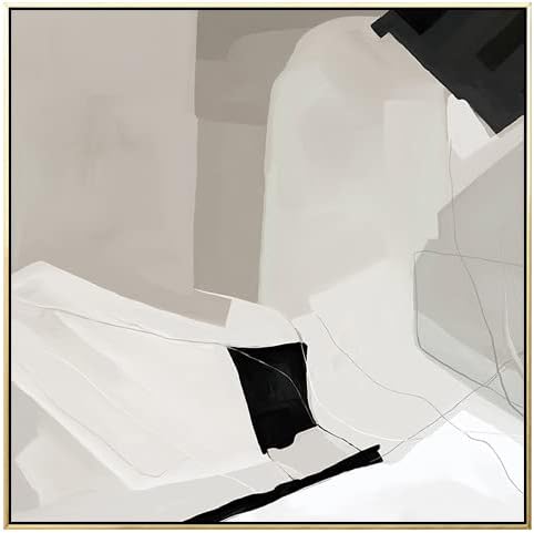 מודרני נורדי כיכר תקציר דקורטיבי ציור שחור ולבן פשוט סלון חדר שינה קיר ציור דגם חדר מלון מוראל,