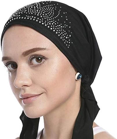 נשים כובעי טורבן סרטן כימו כובע כפוף מוסלמי כיסוי ראש מוסלמי חיג'אב פנימי בונט איסלאמי עוטף צבע אחיד