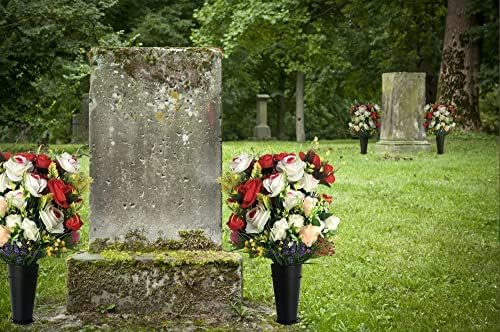 חדש תוכנן מתכת קבר אגרטל פרח מחזיק בקרקע בית קברות אגרטל קבר קישוט עם פרחוני קצף