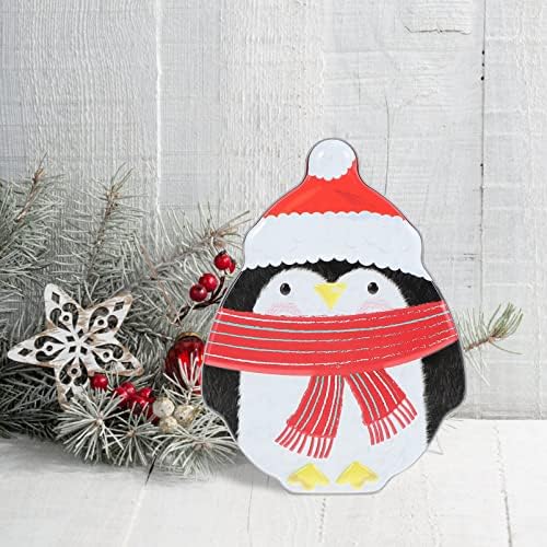 חג המולד ריק פחיות קופסות מתנה: מתכת קוקי פחיות פינגווין צורת חג המולד פינוקים ג ' ינג ' ר מתנה פחיות