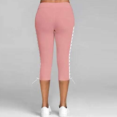 מכנסיים קצוצים של זפרבובה לנשים מכנסיים מזדמנים של מכנסי טרנינג אורך ברך מזדמנים מותניים אלסטיים מכנסיים מכנסיים
