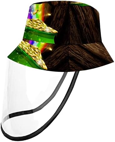 כובע מגן למבוגרים עם מגן פנים, כובע הדייג אנטי שמש, יום פטריק הקדוש שמרוק