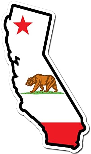 דגל צורת המדינה בקליפורניה קטנה -2 - מדבקת מדבקות ויניל טלפון קסדת כובע קשה