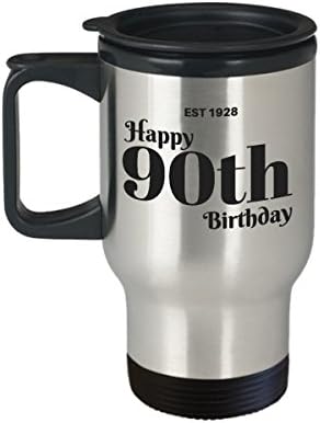 EST 1928 רעיון מתנה של ספל נסיעות יום הולדת 90 יום הולדת