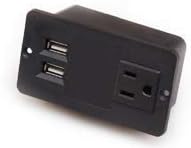 שקע חשמל חשמלי מולין עם 2 USB ו- 1 AC Power Type לשולחן הישיבות CL0501