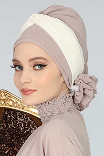 מיידי טורבן קל משקל צבעים שיפון צעיף ראש טורבנים לנשים בארה ' ב אופנתי עיצוב