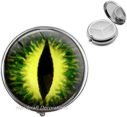 תכשיטי עיניים ירוקים וצהובים-גלגל העין-מארז גלולות עיניים ירוק-תכשיטי עיניים-קופסת גלולות עיניים