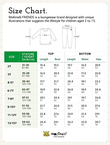 מולימלי חברים 2 ט~15 סטי בגדי שרוולים ארוכים פעוטות' תינוקות' ילדים' בנות' בנים כותנה בגדי