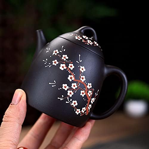 קומקום תה 240 מל סיני yixing חימר מקורי של סיר קינקאן שחור שופע תה רופף פורח
