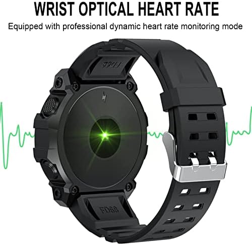 Byikun Smart Watches for גברים נשים, שעון חכם של מסך מגע עגול של FD68s עם צג לחץ דם של לב, עוקבי