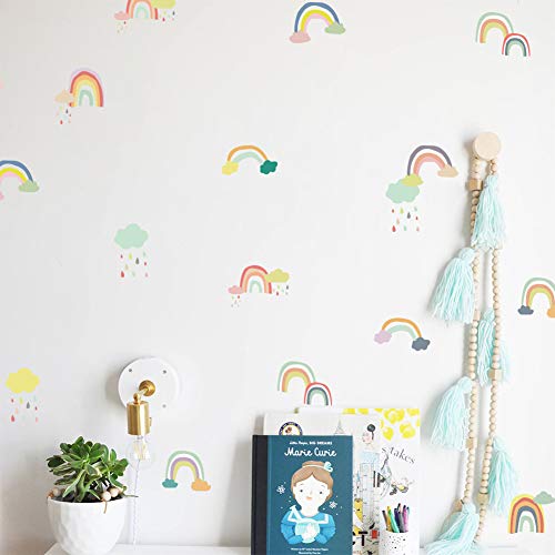 מדבקות קיר קשת Bamsod מדבקה צבעונית לחדר ילדים ויניל קיר קיר קיר קיר ביתי