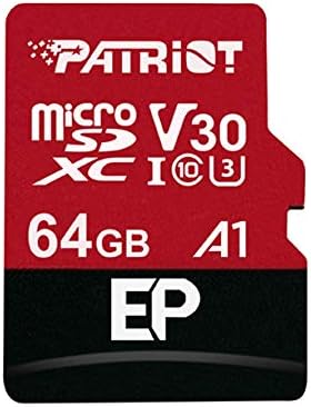 כרטיס פטריוט 64 ג ' יגה-בייט א1 / וי-30 מיקרו-אס-די לטלפונים וטאבלטים אנדרואיד, הקלטת וידאו 4 קראט