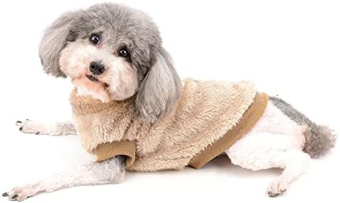 רנפי כלב קטן אפוד סוודר פליס לבנים מעיל סוודר בנות עם טבעת D סווטשירט חם בחורף בגדי חיות מחמד רכים בגדי מזג