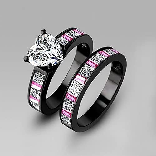 2023 חדש אירוסין חתונה אהבת לב זירקון גבירותיי כלה טבעת אופנה מסיבת טבעת מתנת טבעות התגלגלות טבעת