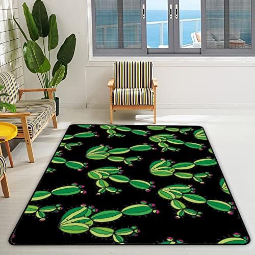 זוחל שטיח מקורה מחצלת משחק ירוק לקקטוס לסלון חדר שינה חינוכי חינוך חינוכי שטיחים שטיחים 63x48in