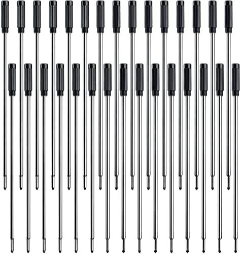 30 חתיכות שחור הניתן להחלפה של עט כדורי כדורים מילוי 4.5 אינץ