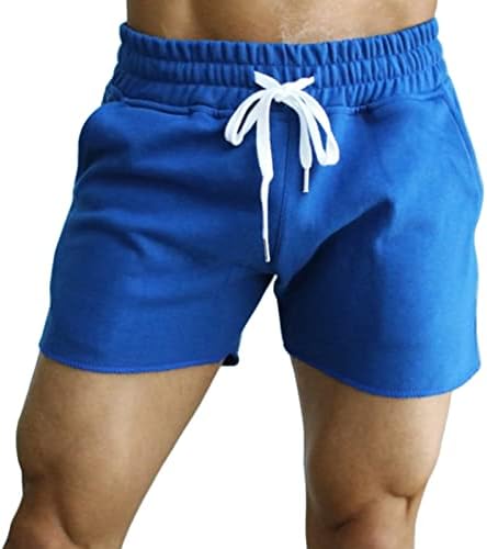 מכנסי חדר כושר אתלטי של גברים מכנסיים קצרים כותנה מותניים אלסטיים אימונים אימוני אימון קצר קלאסי.