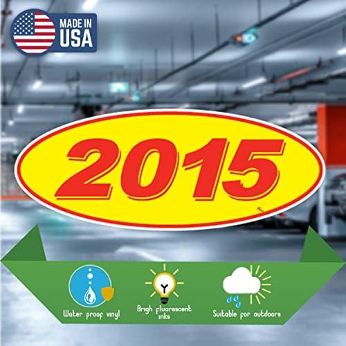 Versa Tags 2015 & 2017 דגם סגלגל שנת סוחר מכוניות מדבקות חלונות נוצרות בגאווה בארצות הברית