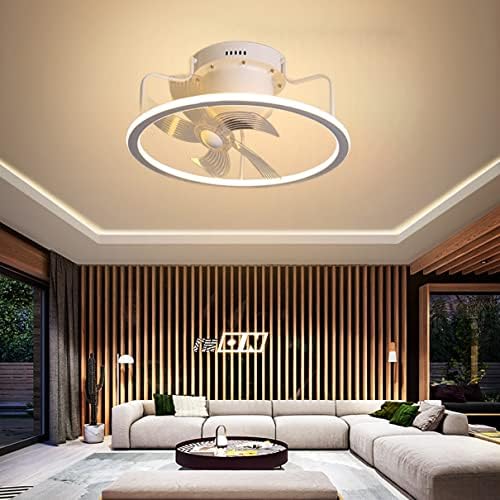 נברשות ניאוצי, מאוורר תקרה של 50 סמ עם תאורה, אורות מאוורר תקרה לעמעת LED 360 מעלות ראש טלטל מנורת תקרת