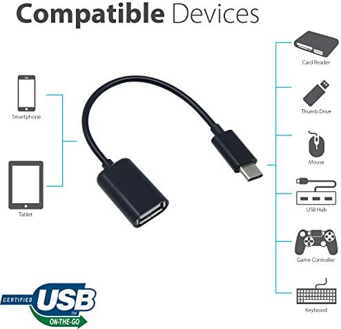 מתאם OTG USB-C 3.0 תואם ל- LG 35WN75C-B שלך לפונקציות מהירות, מאומתות, מרובות שימוש, כמו מקלדת, כונני אגודל,