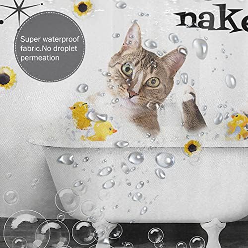 וילון מקלחת חתולים מצחיק מצחיק לילדים ילדים חתול חמוד קבלו מקלחת עירומה וילון חתול עיצוב אמבטיה עיצוב אטום