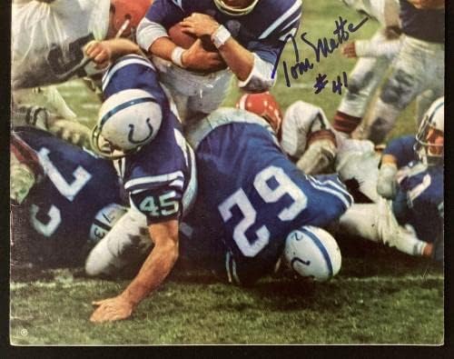 טום מט חתום על ספורטס אילוסטרייטד 1/6/69 אין תווית Baltimore Colt Autograph jsa - מגזיני NFL עם חתימה