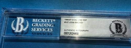 ג'ון מקי חתם על כרטיס שער אמנות 107 Beckett Bas w/ hof כתובת - NFL כרטיסי כדורגל עם חתימה