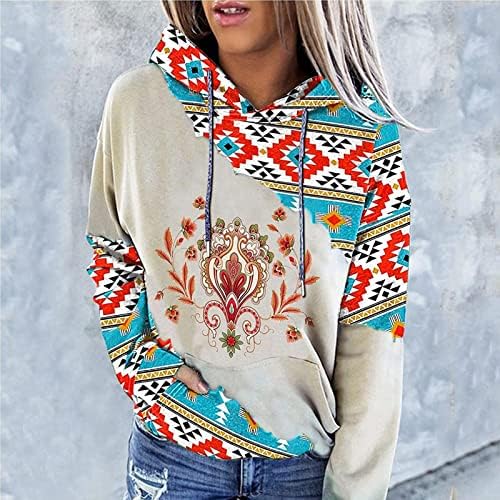 קפוצ'ון אצטקי אצטק של ריוואסוד בגדים מערביים לנשים לנשים גרפיות גרפיות גיאומטריות חולצות סוודר סוודר בנות