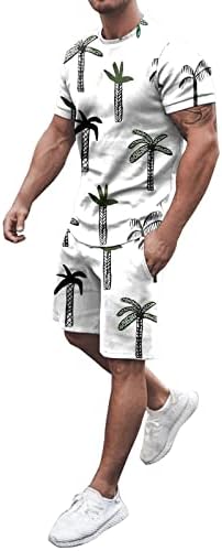 גברים אביב אביב חליפת קיץ חוף שרוול קצר שרוול ספורט חולצת הדפס
