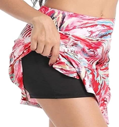 מכנסי פרפר קצרים לנשים Tiktok, 2 ב 1 מכנסיים אתלטי זורמים מפעילים יוגה אימון אופנוענים אימון חצאיות