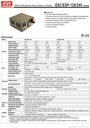 ממוצע טוב ESP-120-27 27V 4A 108W אספקת חשמל שולחן עבודה או מטען