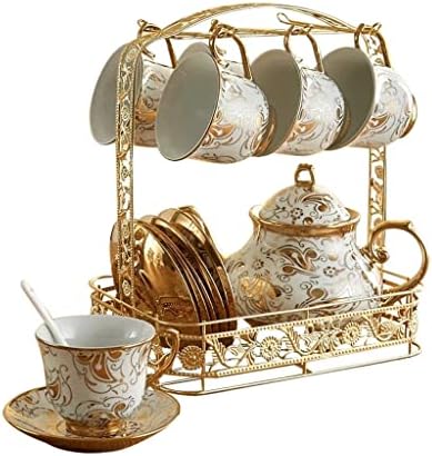 כוס תה קרמיקה טרקסית וכוסות קפה סין זהב סיר קערת סוכר קערת תה תה תה קומקום