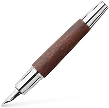 פבר-קסטל תנועה אלקטרונית 148200 עט נובע עץ / כרום כולל עט נובע אריזת מתנה