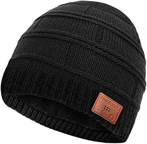 אלחוטי כפת כובע, גברים מתנות אלחוטי 5.2 אוזניות ייחודי מתנות אלחוטי כובע עבור גברים חורף לסרוג כובעים טק