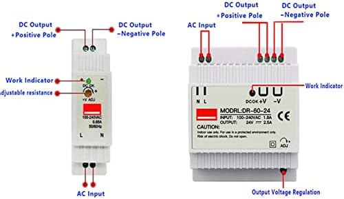 BCMCBV DIN מסילה מיתוג אספקת חשמל DR-15W 30W 45W 60W פלט יחיד 5V 12V 24V AC DC ממיר מתג מתג כניסה 110/240VAC
