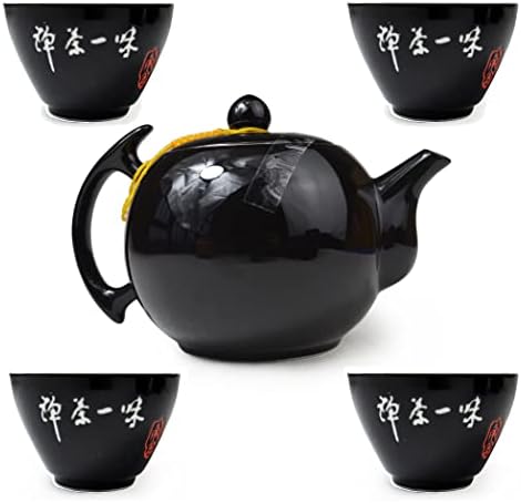 סט תה גונגפו סט חרסינה כוסות קומקום שחורות יפן מתנות טקס תה ברמה הגבוהה ביותר