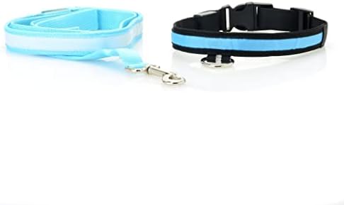 רצועת חיית מחמד בטיחותית LED וצווארון כלבים כחול קטן